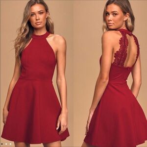 - NWT lulu’s skater  dress open back